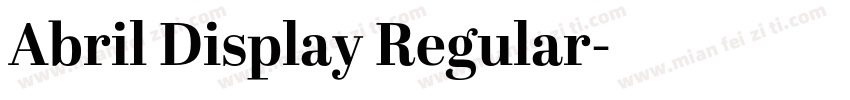 Abril Display Regular字体转换